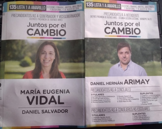 Arimay esconde a Macri en la boleta