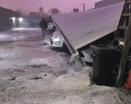 Alerta: se registraron fuertes lluvias e importante granizada en la región 