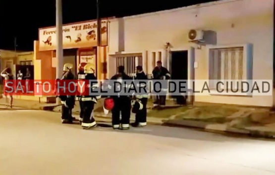 Incendio en el quincho de una casa