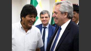 Evo Morales llegó a la Argentina