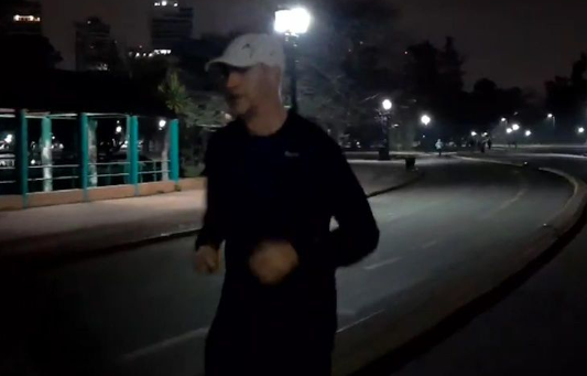 Larreta fue uno de los primeros runners en volver a la actividad