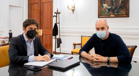 Kicillof y Rodríguez Larreta se reunieron en La Plata para discutir el futuro de la cuarentena