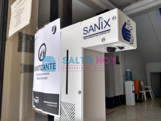 El Municipio incorporó un sanitizante para manos 