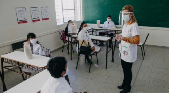 Así fue la vuelta de las clases presenciales en San Juan