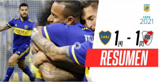 Boca venció a River en los penales y avanzó a semifinales de la Copa de la Liga