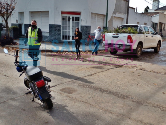 una motociclista trasladada al Hospital